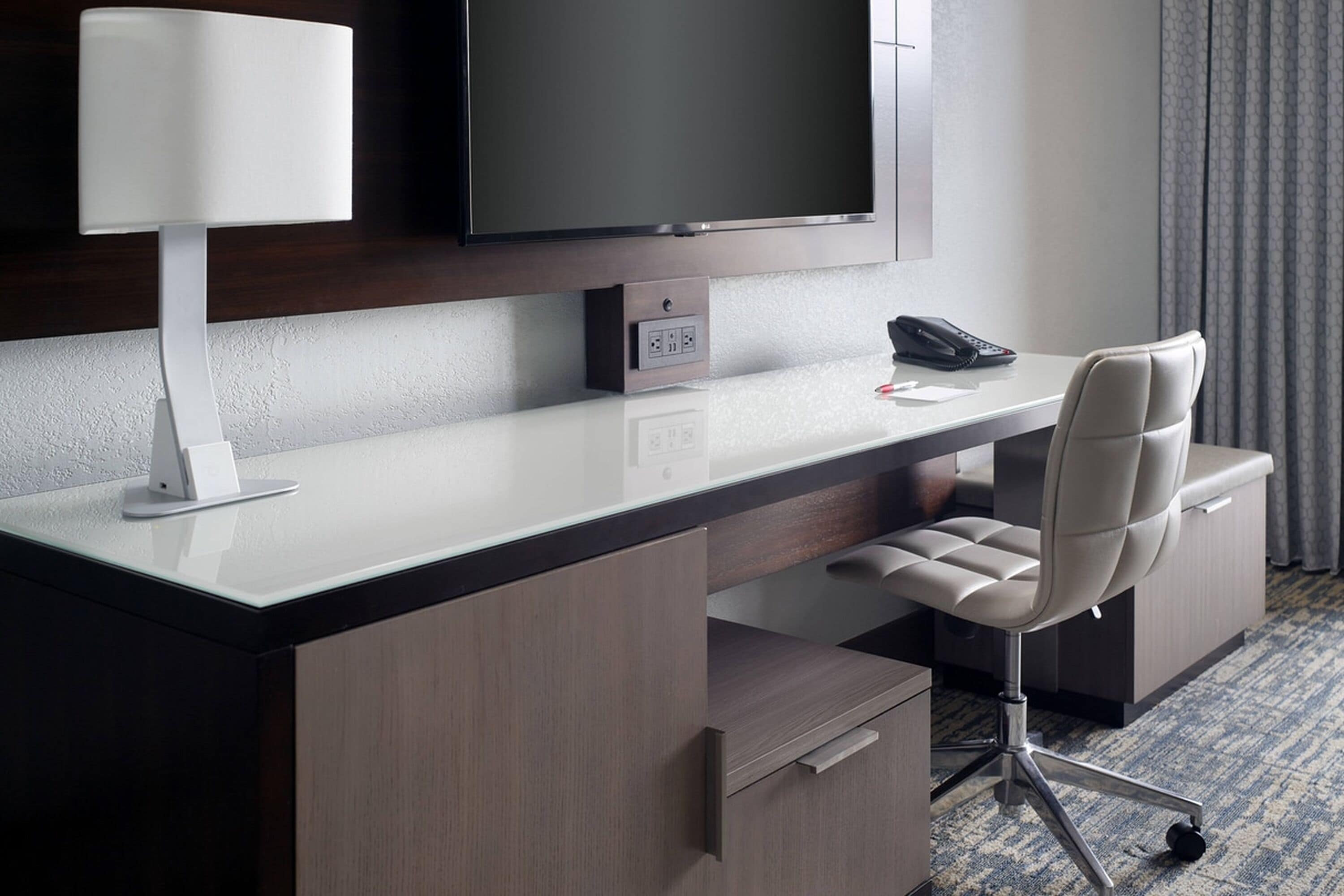 egyptian cotton sheets, premium bedding, desk, blackout curtains