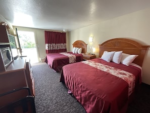 Desk, free WiFi, bed sheets