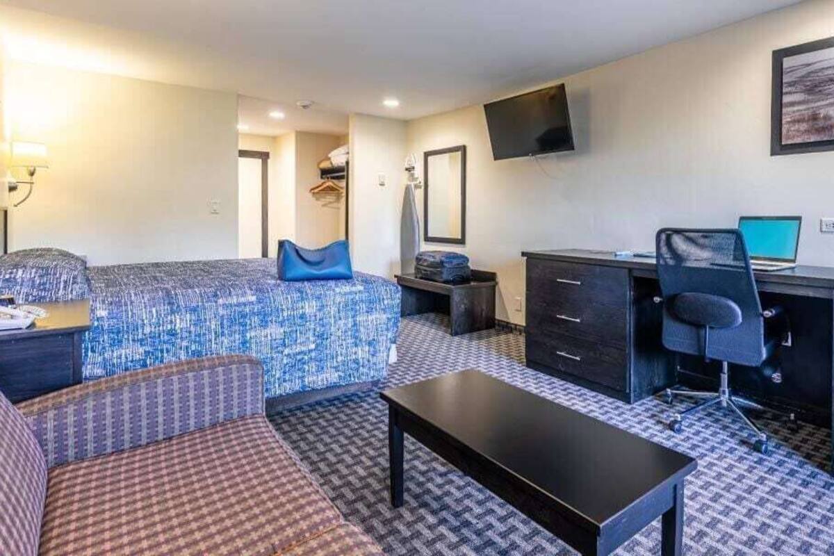 Desk, blackout curtains, iron/ironing board, free WiFi
