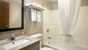 Une salle de bain avec un lavabo, des toilettes et une baignoire.