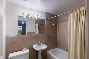 Appartement, 1 chambre | Salle de bain | Articles de toilette gratuits, serviettes fournies