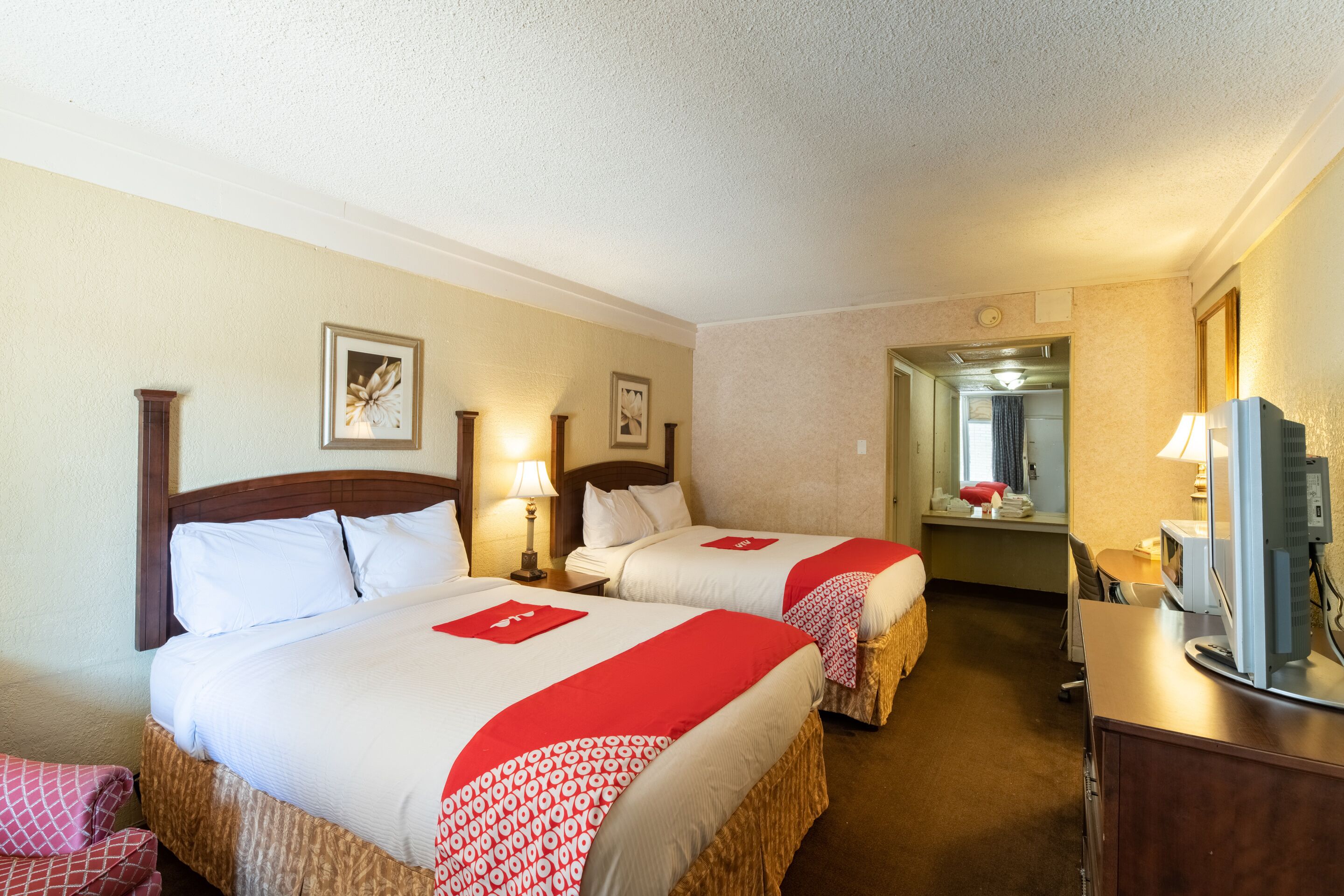 Room, 2 Double Beds, Smoking | Desk, free WiFi, bed sheets