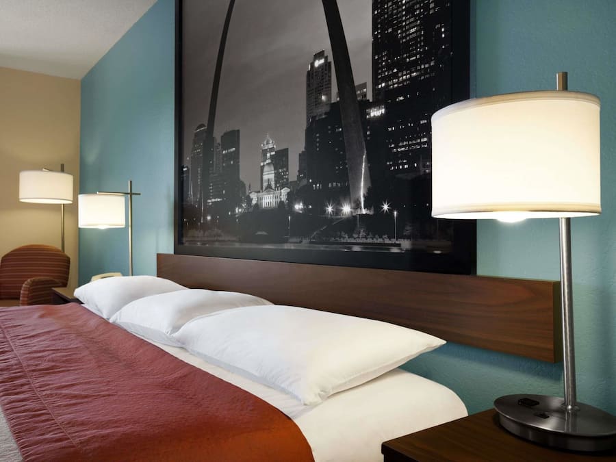 Desk, laptop workspace, blackout curtains, iron/ironing board