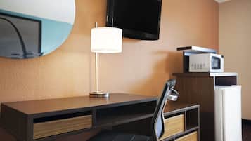 Bureau, espace de travail pour ordinateur portable, rideaux occultants