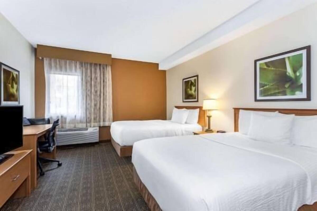 Premium bedding, pillowtop beds, in-room safe, desk