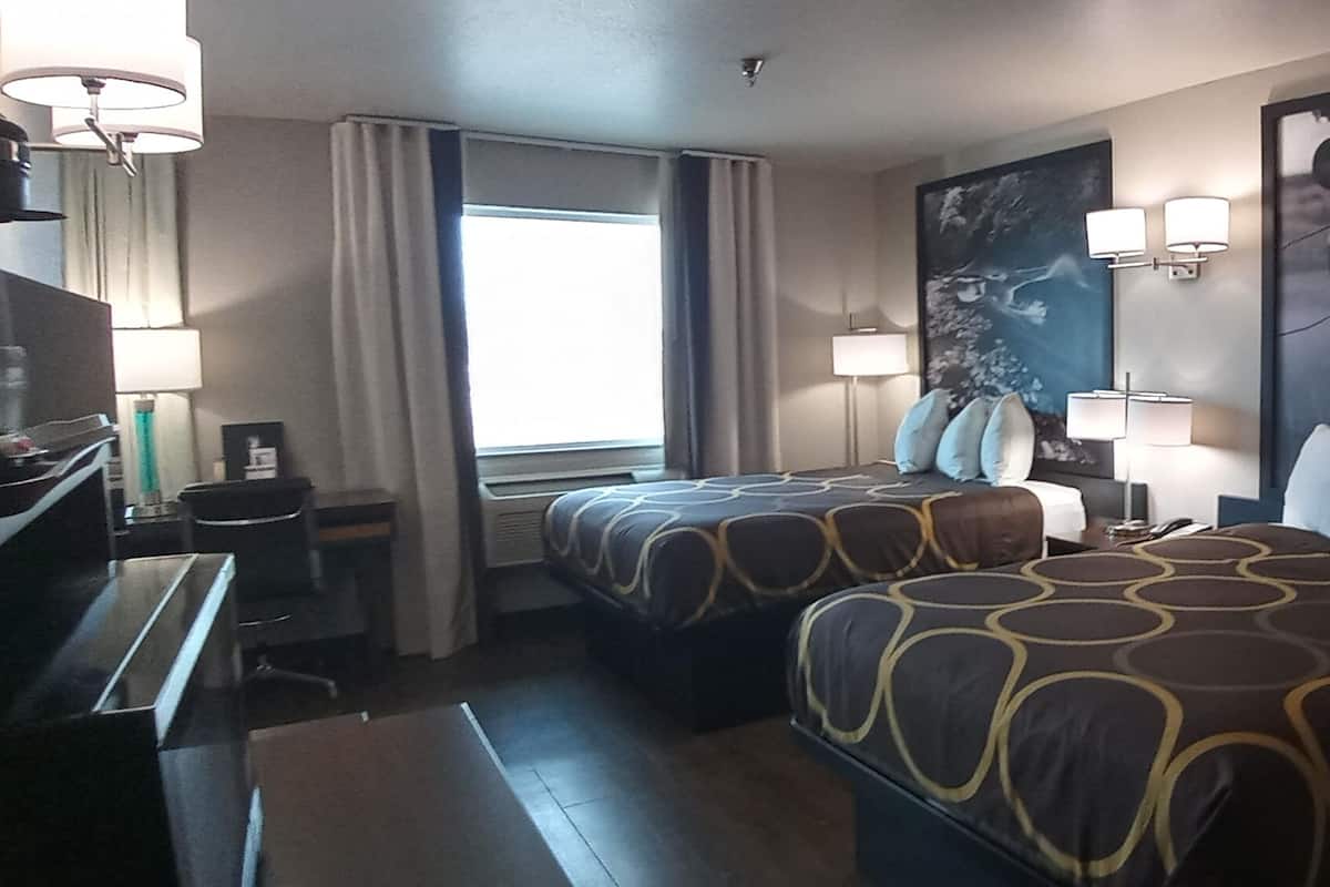 Desk, free WiFi, bed sheets