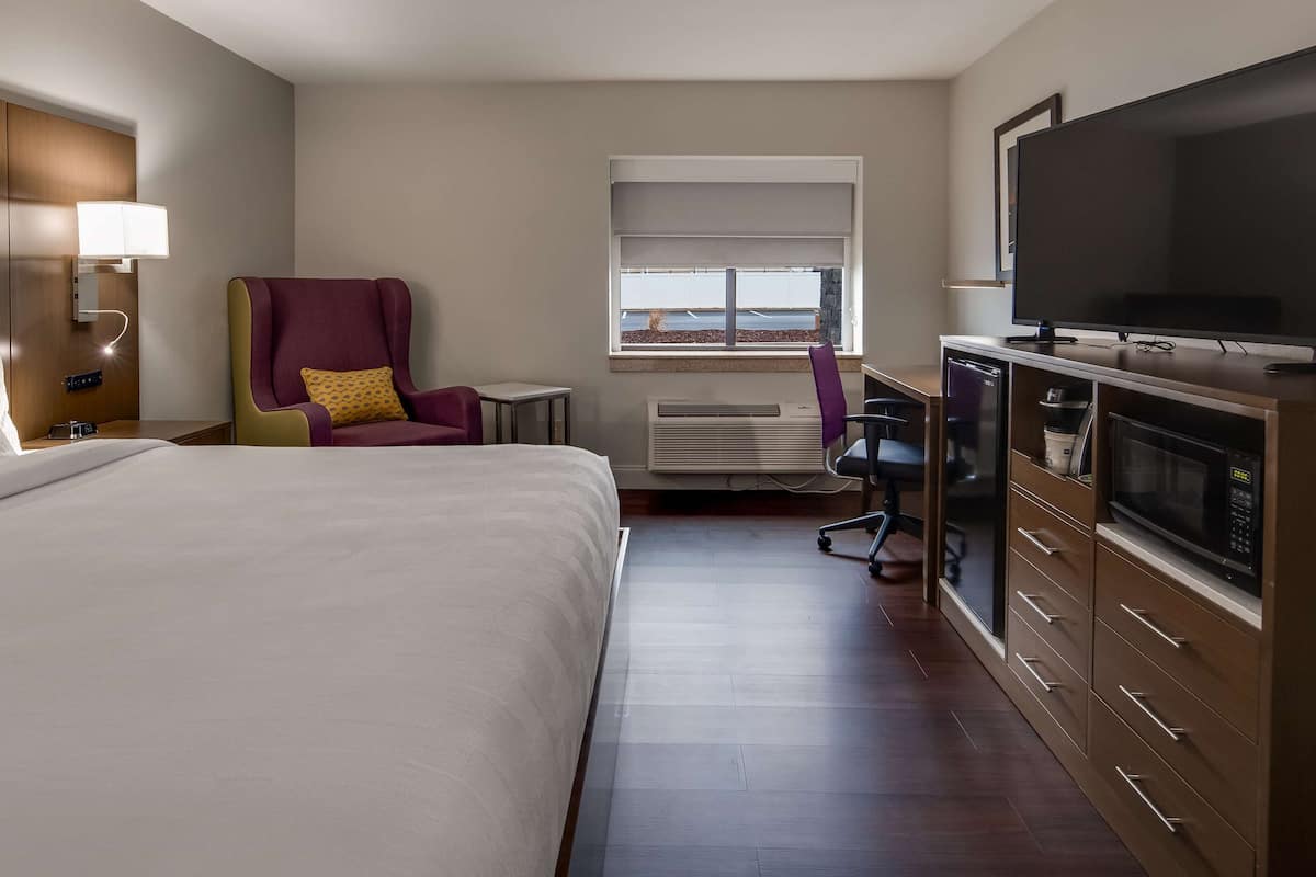 Standard Room, 1 King Bed, Non Smoking, Refrigerator & Microwave | Premium bedding, desk, laptop workspace, iron/ironing board