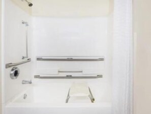 Standard Room, 1 Queen Bed, Accessible | Bathroom | Combined shower/tub, free toiletries, hair dryer, towels - Super 8 by Wyndham Thurmont (Thurmont)