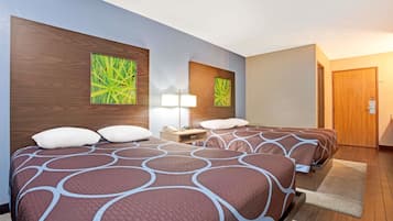 Standard Room, 2 Queen Beds | In-room safe, desk, laptop workspace, blackout drapes