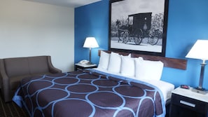 Desk, blackout curtains, rollaway beds, free WiFi