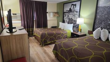 Room, 2 Double Beds, Non Smoking | Premium bedding, pillowtop beds, desk, laptop workspace