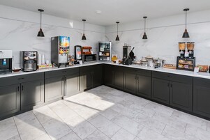 Free daily self-serve breakfast