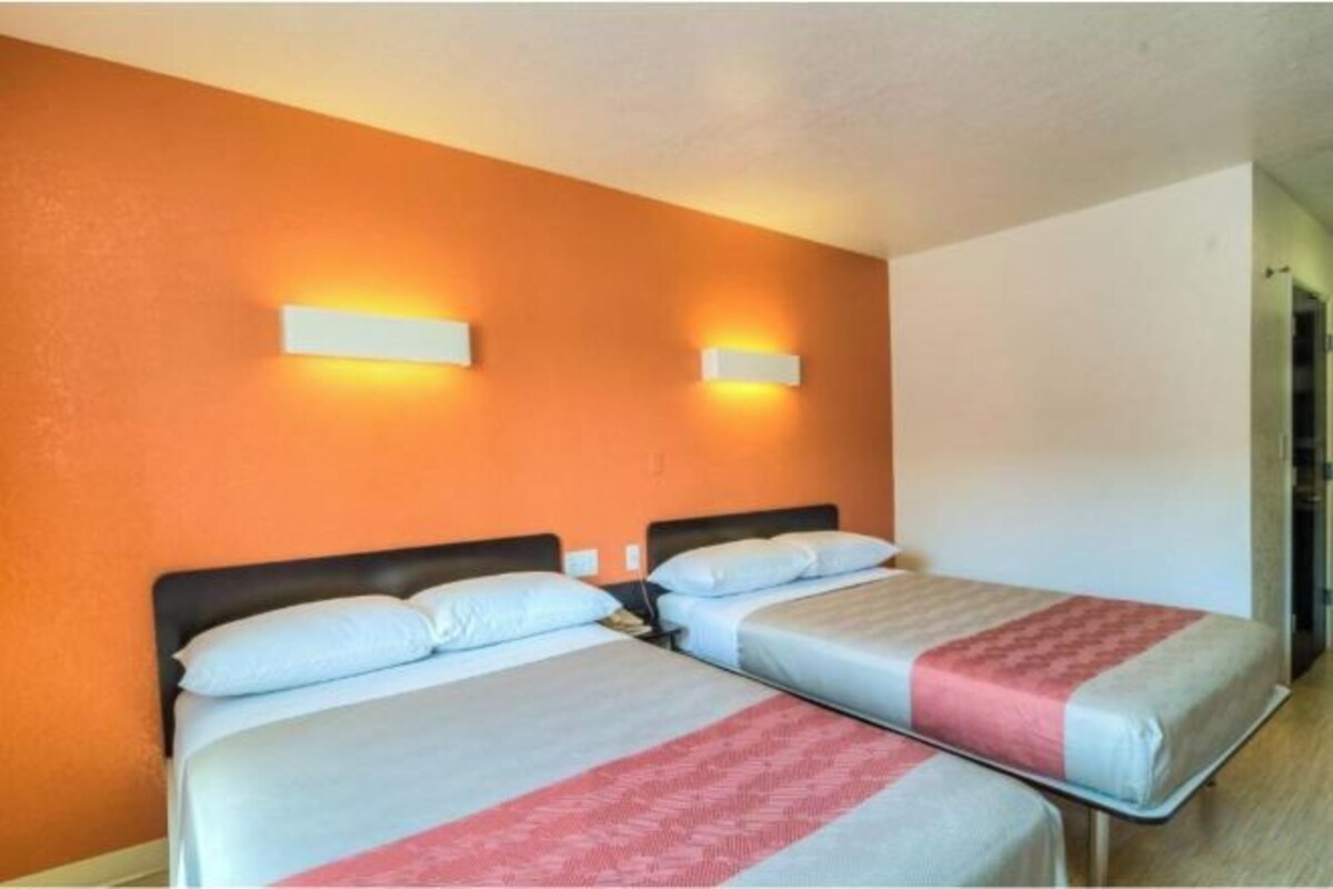 Two Double Beds with Fridge and Microwave