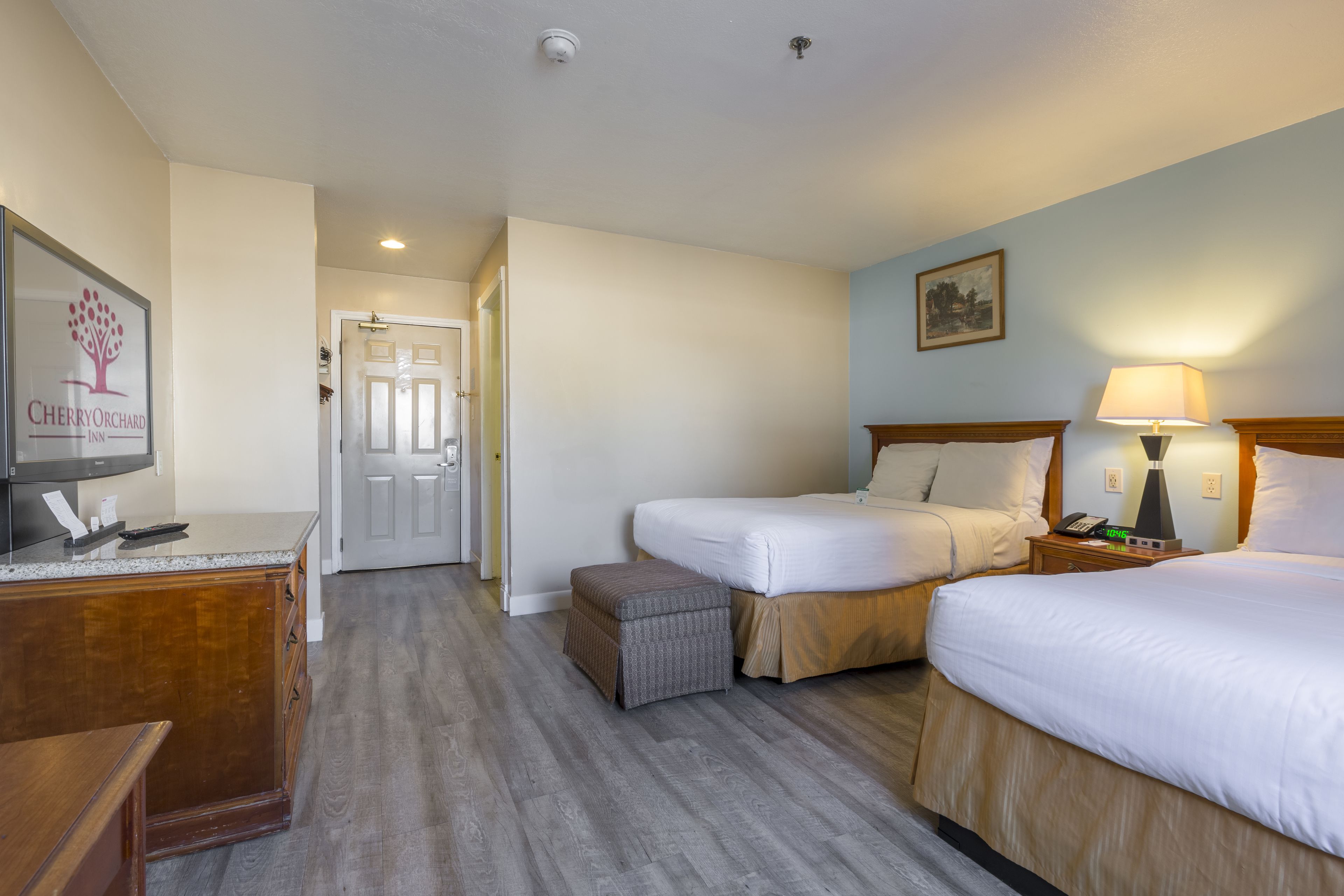 Classic Room, 2 Double Beds, Refrigerator & Microwave | Desk, blackout curtains, iron/ironing board, free WiFi