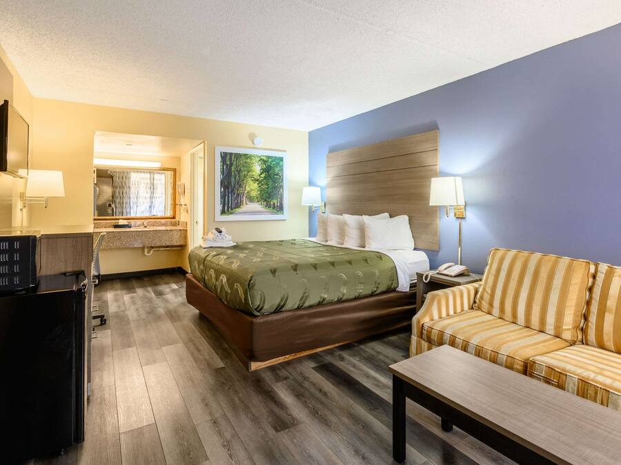 Desk, blackout curtains, iron/ironing board, cots/infant beds