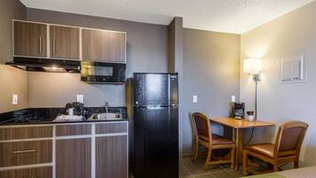 Fridge, microwave, coffee/tea maker