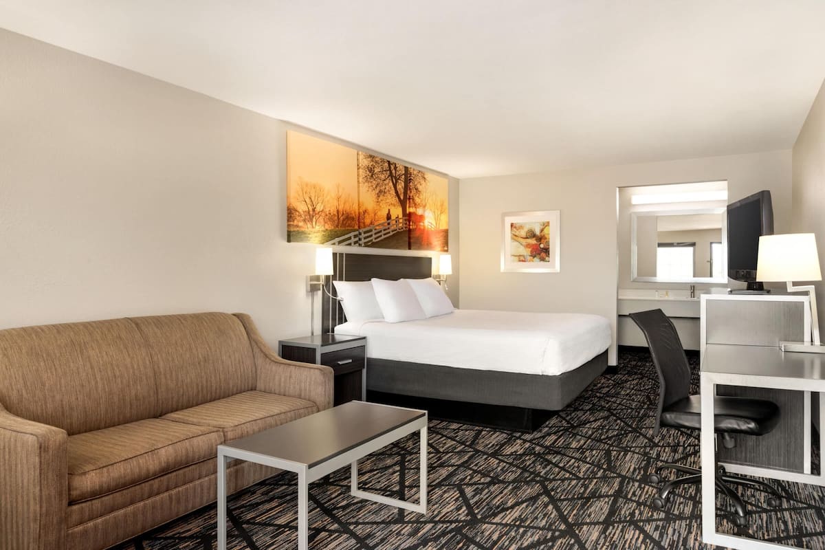 Standard Room, 1 King Bed, Non-Smoking | โต๊ะทำงาน, เตารีด/โต๊ะรีดผ้า, เปล/เตียงเด็กอ่อน, เตียงเสริม/เปล