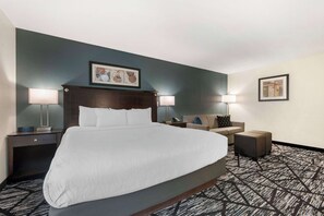 Desk, blackout curtains, soundproofing, iron/ironing board