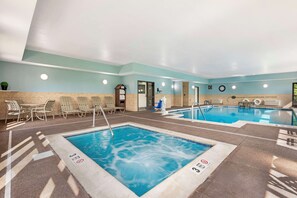 Indoor pool, open 6:00 AM to 11:00 PM, sun loungers