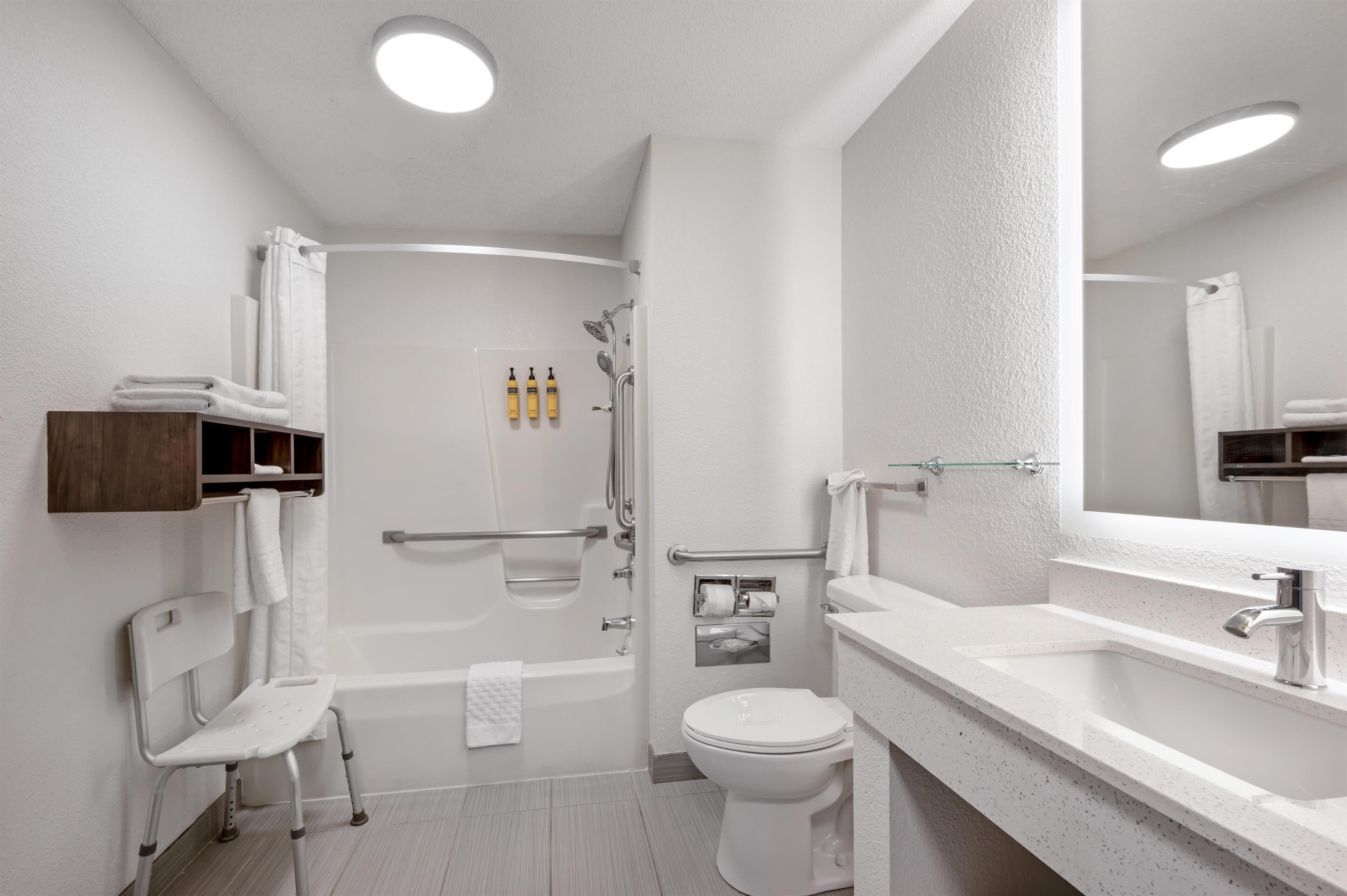 Standardværelse - 1 kingsize-seng - handicapvenligt - badekar (with Sofabed) | Badeværelse | Kombination af bruser/badekar, gratis toiletartikler, hårtørrer
