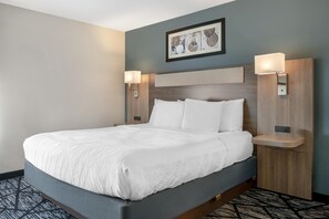 Standard Room, 1 King Bed, Non Smoking, Refrigerator & Microwave (with Sofabed) | Desk, blackout drapes, soundproofing, iron/ironing board