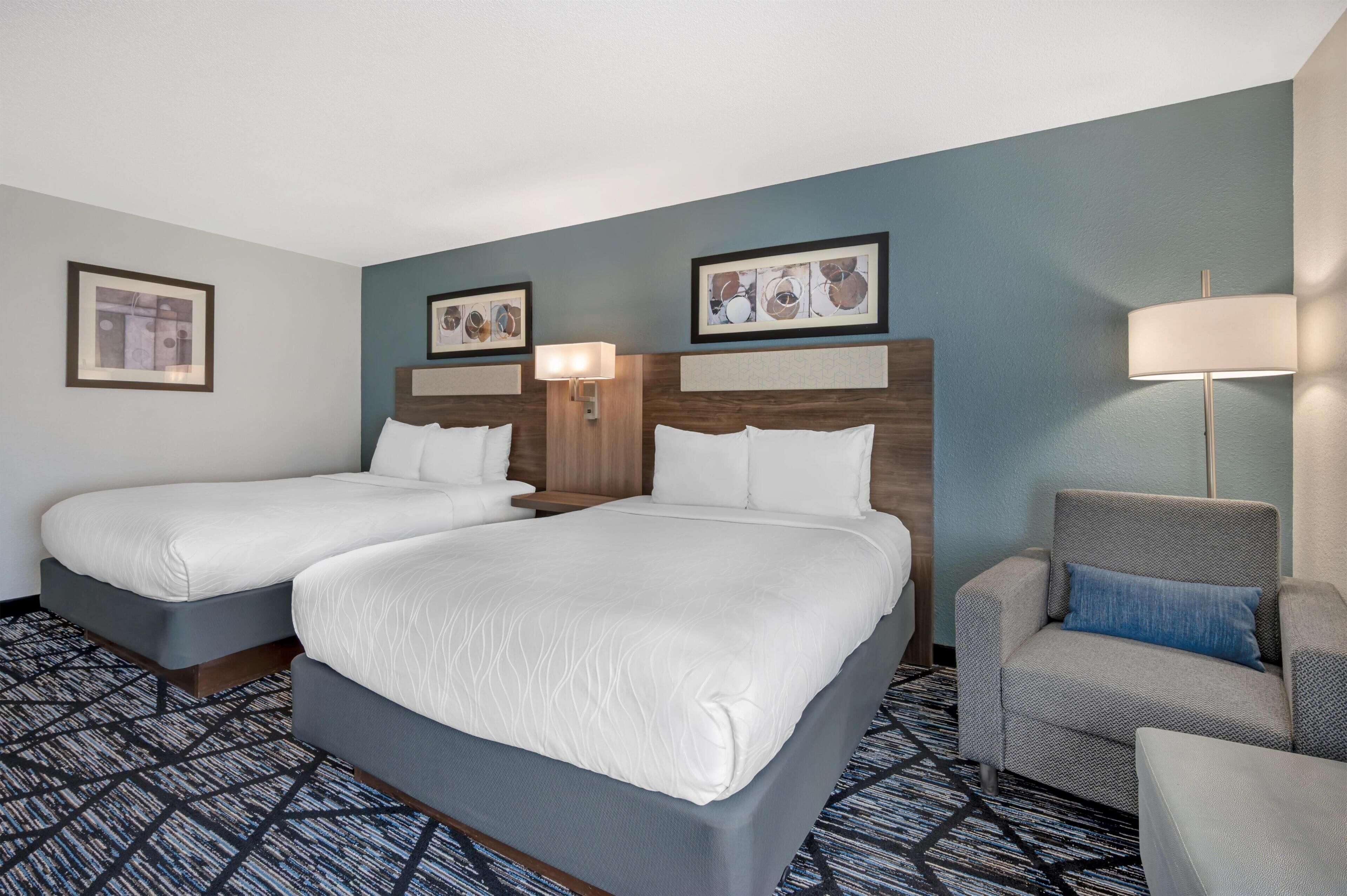 Standard Room, 2 Queen Beds, Non Smoking, Refrigerator & Microwave