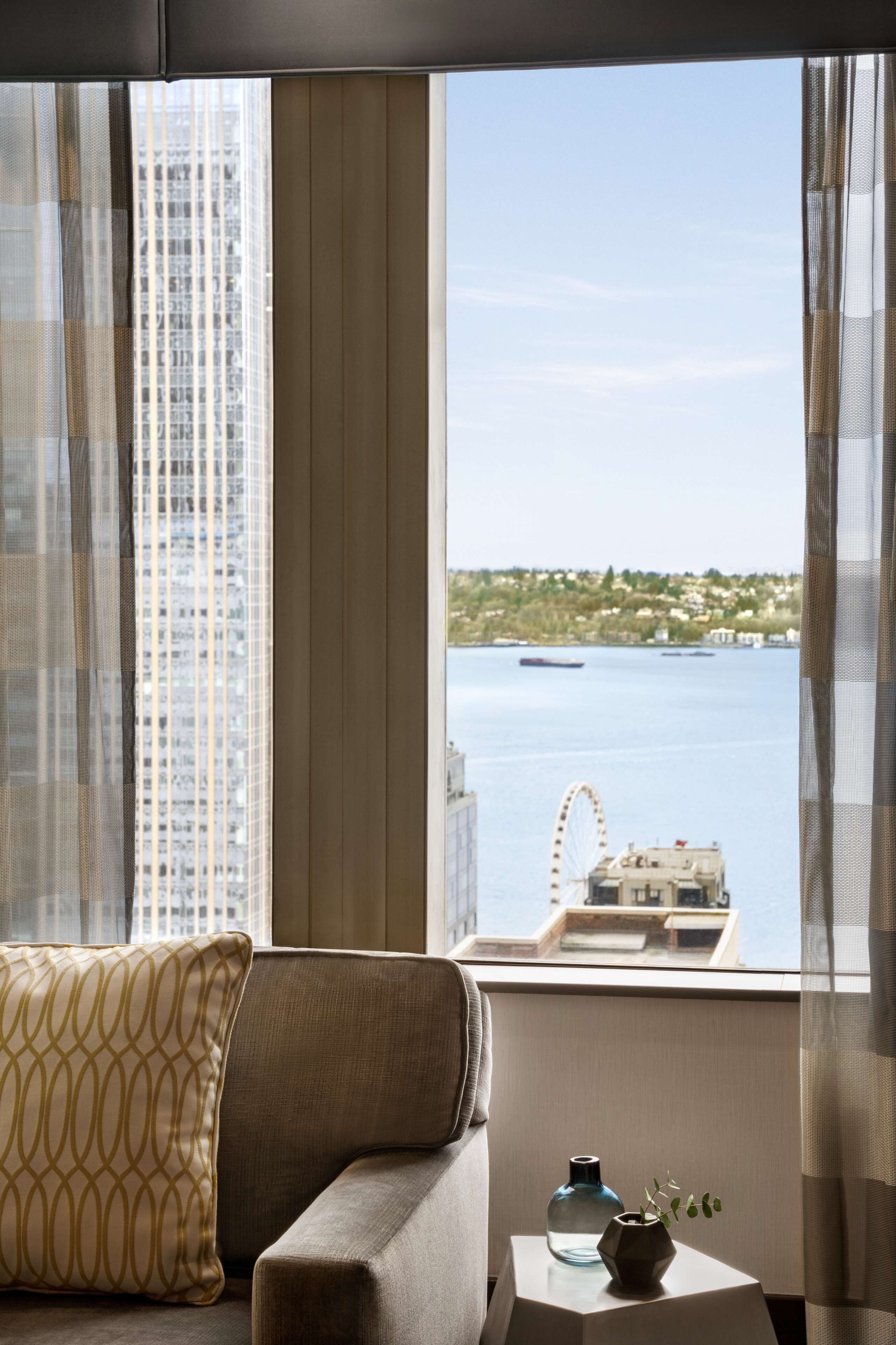 penthouse suite, 1 king bed with fireplace (water view) | view from room