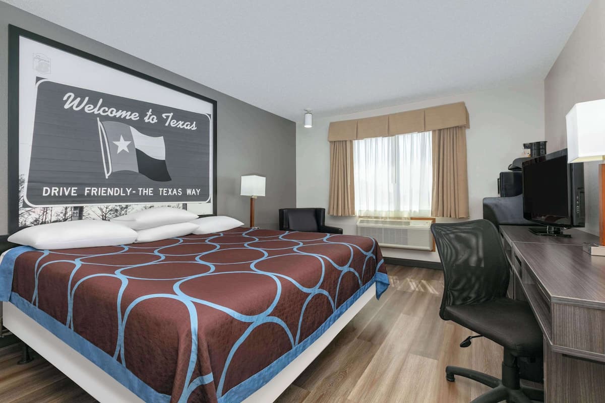 In-room safe, desk, laptop workspace, blackout curtains