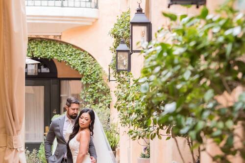 Outdoor wedding area