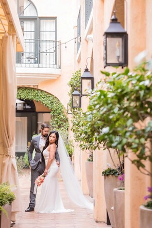 Outdoor wedding area