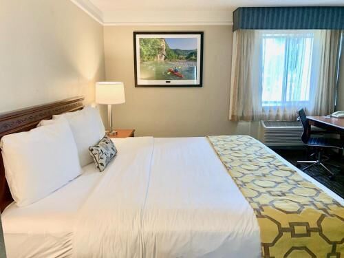 Premium bedding, desk, iron/ironing board, free cots/infant beds
