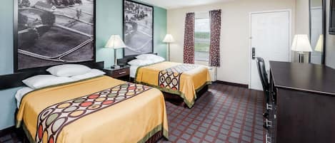 Een bureau, verduisterende gordijnen, geluiddichte muren