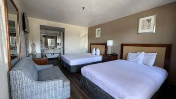Double Room, 2 Queen Beds | Desk, laptop workspace, iron/ironing board, free WiFi