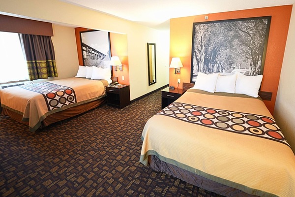 Suite, 2 Queen Beds, Accessible, Non Smoking (Mobility, Roll-in Shower) | Desk, iron/ironing board, free cribs/infant beds, free WiFi