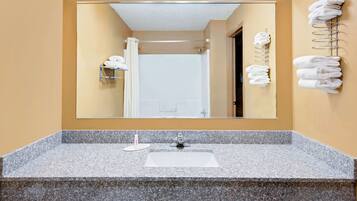 Hair dryer, towels
