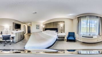 Quarto standard, 1 cama King, para não fumantes | Escrivaninha, espaço de trabalho para notebook, cortinas blackout