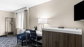 Standard Room, Multiple Beds, Non Smoking | Desk, laptop workspace, blackout curtains, iron/ironing board