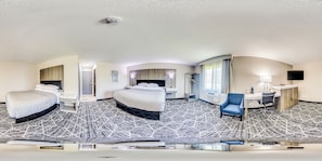 Standard Room, Multiple Beds, Non Smoking | Desk, laptop workspace, blackout drapes, iron/ironing board
