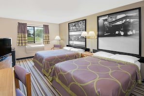 Standard Double Room, 2 Double Beds | Premium bedding, desk, laptop workspace, blackout drapes