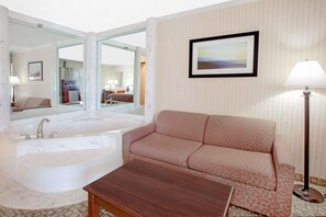 Suite, 1 King Bed, Non Smoking, Jetted Tub | Pillowtop beds, desk, laptop workspace, blackout drapes