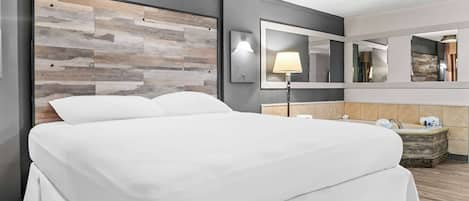 Desk, laptop workspace, free WiFi, bed sheets