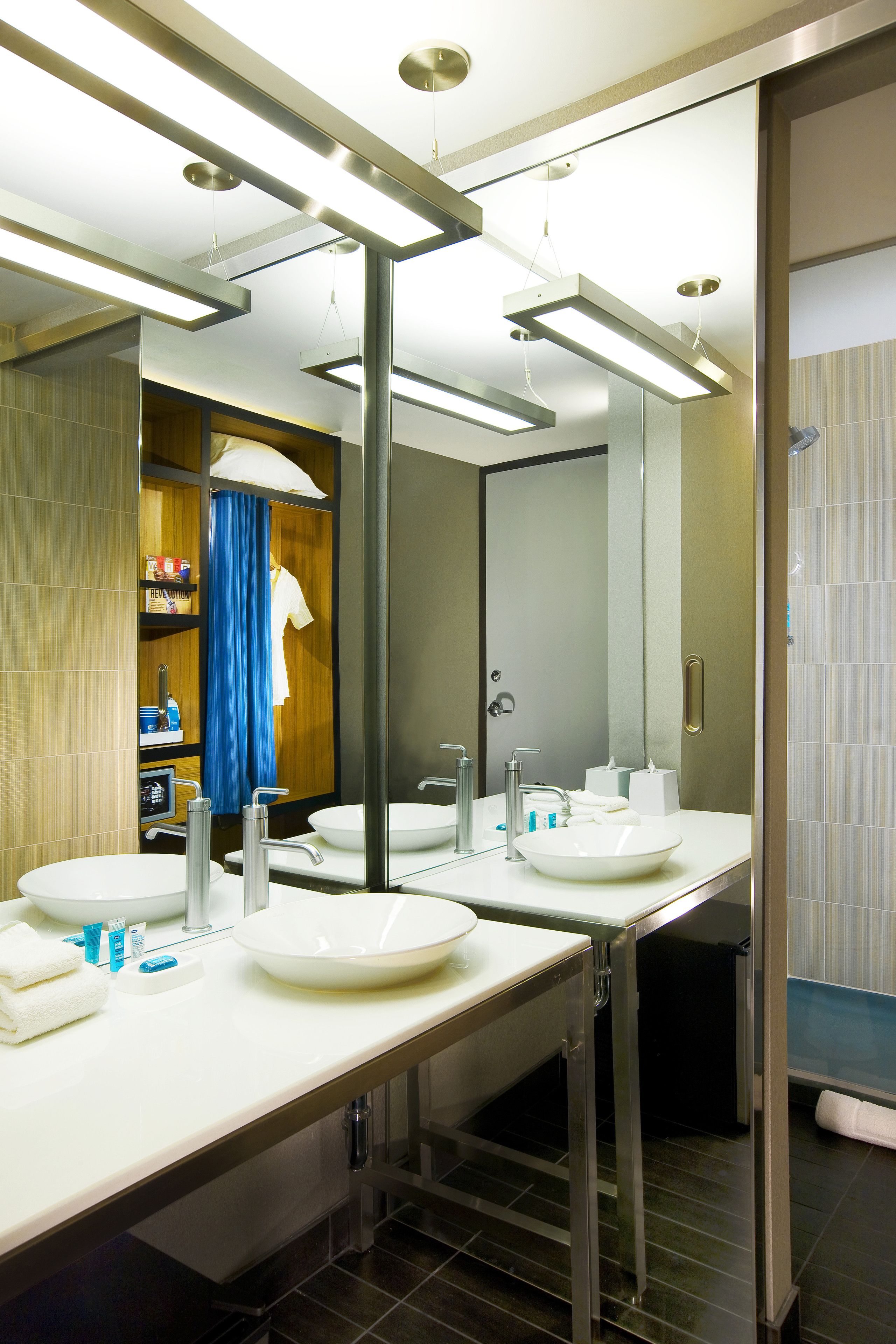 shower, rainfall showerhead, designer toiletries, hair dryer