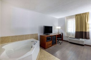 Desk, laptop workspace, blackout curtains, iron/ironing board - Travelodge by Wyndham Brooklyn Center (Brooklyn Center)