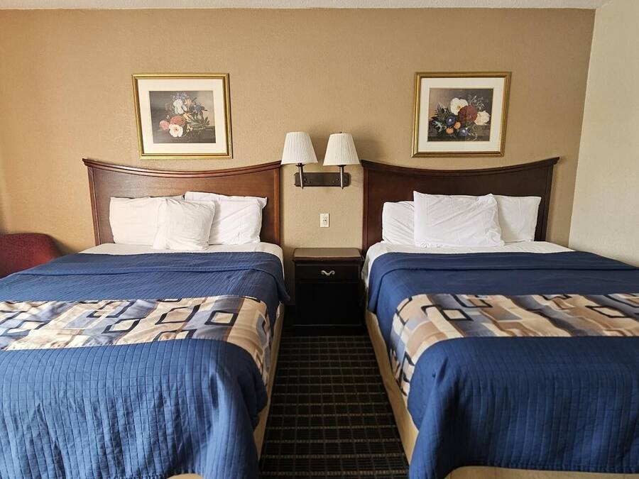 Kamer, 2 queensize bedden, niet-roken | Een bureau, een strijkplank/strijkijzer, gratis wifi, beddengoed