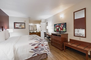 Standard Suite, 1 King Bed, Non Smoking | Desk, blackout drapes, iron/ironing board, free WiFi