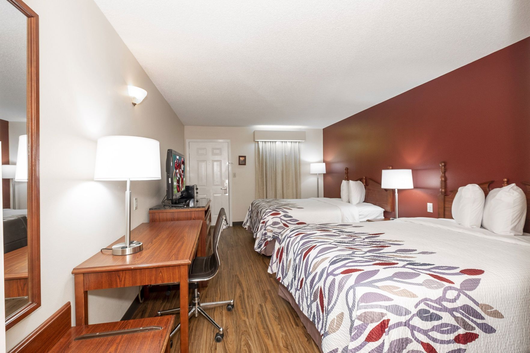 Desk, blackout drapes, iron/ironing board, free WiFi