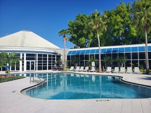 2 outdoor pools, open 8:00 AM to 11:00 PM, pool umbrellas, sun loungers