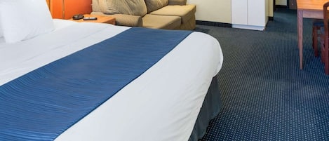 Suite, 1 King Bed, Non Smoking | In-room safe, desk, laptop workspace, iron/ironing board
