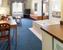 Caja fuerte, escritorio, espacio para trabajar con un portátil