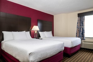 Room, 2 Double Beds, Non Smoking | In-room safe, desk, laptop workspace, blackout drapes